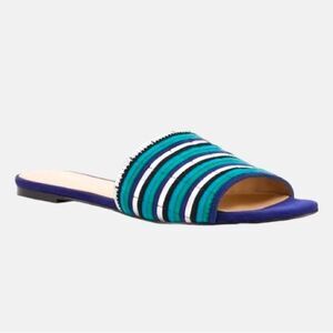 Sz 6 BOTKIER Marley Ultramarina leather slides New $148 MSRP